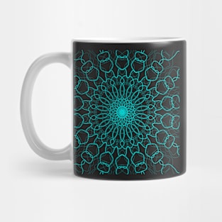 Blue geometric design Mug